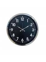 Krom Standart Dekoratif 52 x 52 cm Duvar Saati – Klasik Metal Beyaz Kadran