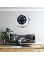 Krom Standart Dekoratif 52 x 52 cm Duvar Saati – Klasik Metal Beyaz Kadran