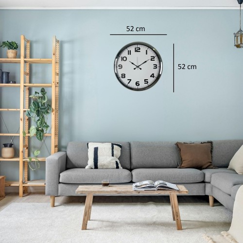 Krom 52 cm Metal Klasik Duvar Saati