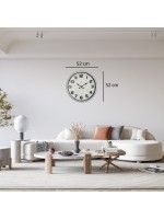Beyaz Klasik Şık 52 cm Metal Duvar Saati