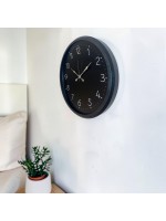 Siyah Elegance 52 x 52 cm Duvar Saati