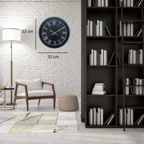 Siyah Royal Roma 52 x 52 cm Duvar Saati