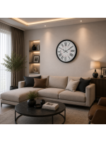 Premium Siyah Roma 52 x 52 cm Duvar Saati