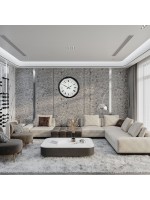 Siyah Motifli 52 cm Metal Duvar Saati – Motifli Roma Rakamlı