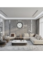 Siyah Motifli 52 cm Metal Duvar Saati – Motifli Roma Rakamlı