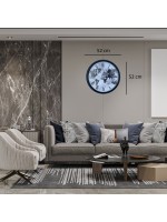 Siyah Atlas Roman 52 x 52 cm Roman Duvar Saati