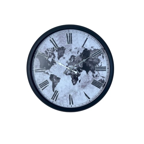 Siyah Atlas Roman 52 x 52 cm Roman Duvar Saati