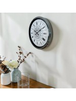 Krom Motifli Dekoratif 52 cm Metal Duvar Saati