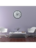 Beyaz 52 cm Metal Mandala Desenli Tasarım Duvar Saati