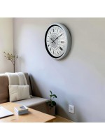 Beyaz 52 cm Metal Mandala Desenli Tasarım Duvar Saati
