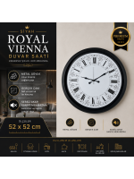 Siyah Royal Vienna 52 x 52 cm Duvar Saati