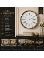 Gold Altın Zarafet 52 x 52 cm Duvar Saati