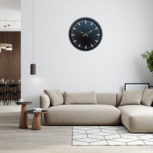 Siyah Sade & Şık 52 cm Duvar Saati