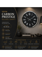 Krom Carbon Prestige 52 x 52 cm Duvar Saati