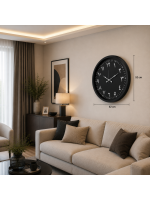 Siyah Arapça Rakamlı 52 x 52 cm Duvar Saati