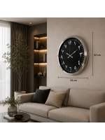Krom Arapça Rakamlı 52 x 52 cm Duvar Saati