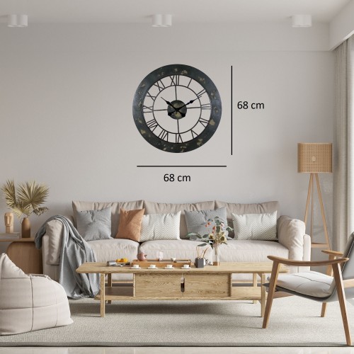 Eskitme Rustic Elegance 68 cm Duvar Saati