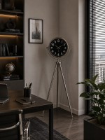 Krom Regal Sılver 150 x 45 cm Metal Duvar Saati
