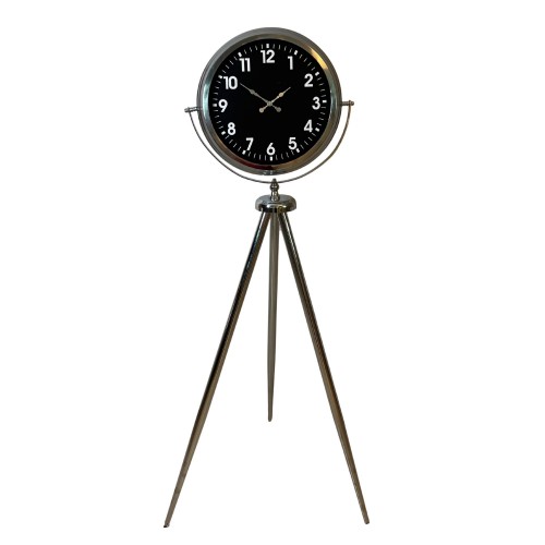 Krom Regal Sılver 150 x 45 cm Metal Duvar Saati