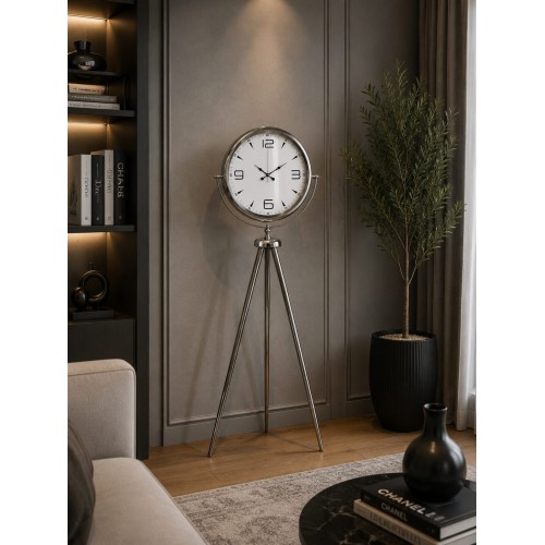 Krom Legacy 150 x 45 cm Metal Tripod Ayaklı Saat