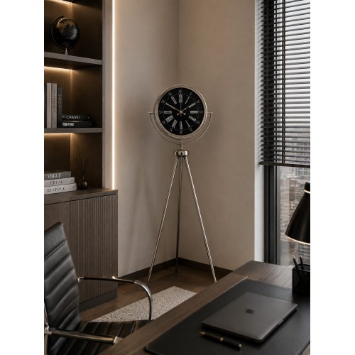 Krom İhtişam 150 x 45 cm Metal Tripod Ayaklı Saat