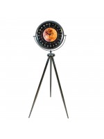 Krom 24 Saat Göstergeli 150 x 45 cm Özel Tasarım Tripod Ayaklı Saat