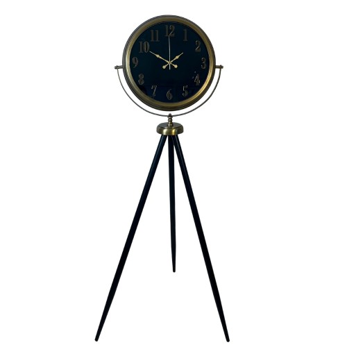 Eskitme Retro Aynalı Tripod 150 x 45 cm Ayaklı Saat