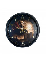 Sonsuz İz Siyah 40 x 40 cm Metal Atatürk Duvar Saati