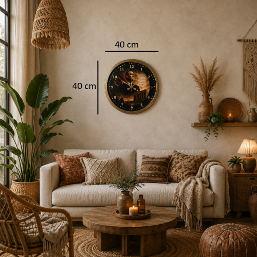 Eskitme Cumhuriyet Destanı 40 x 40 cm Metal Duvar Saati