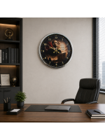 Krom Cumhuriyet Yıldızı 40 x 40 cm Metal Atatürk Duvar Saati