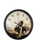 Cumhuriyet Mirası Siyah 40 x 40 Cm Metal Duvar Saati