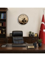 Atatürk Beyaz Prestij 40 x 40 Cm Metal Duvar Saati