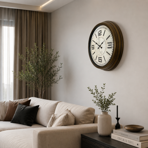 Eskitme Royal 40 cm Metal Duvar Saati