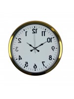 Gold Ters Zaman 40 x 40 cm Metal Duvar Saati
