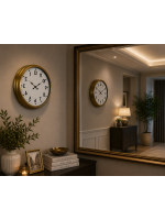 Gold Ters Zaman 40 x 40 cm Metal Duvar Saati