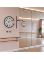 Krom Ters Zaman 40 x 40 cm Metal Duvar Saati