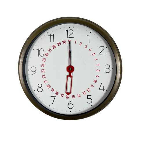 Eskitme Takvimli 40 x 40 cm Metal Duvar Saati