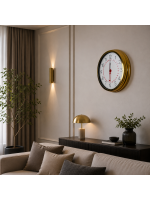 Gold Takvimli 40 x 40 cm Metal Duvar Saati