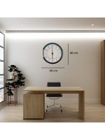 Krom Takvimli 40 x 40 cm Metal Duvar Saati