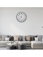 Beyaz Takvimli 52 x 52 cm Metal Duvar Saati