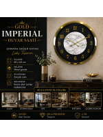 Gold Imperial 60 x 60 cm Metal Duvar Saati