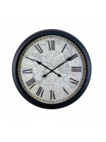 Siyah Heritage Atlas 60 x 60 cm Metal Duvar Saati