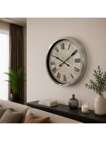 Silver Atlas 60 x 60 cm Metal Duvar Saati