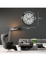 Silver Atlas 60 x 60 cm Metal Duvar Saati