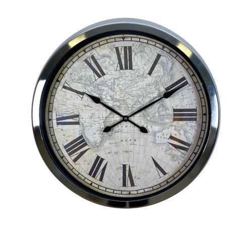 Silver Atlas 60 x 60 cm Metal Duvar Saati