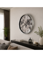 Silver Legacy World 60 x 60 cm Metal Duvar Saati