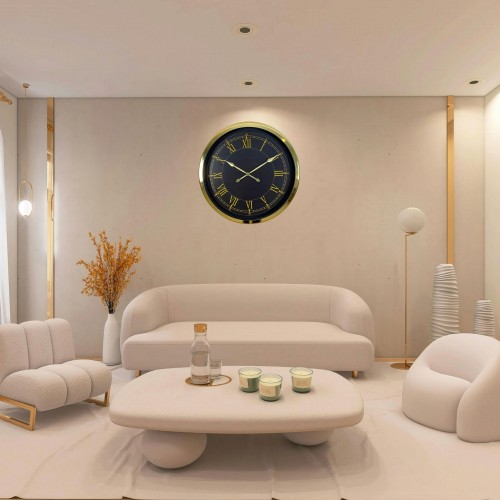 Gold Prestij Roma 60 x 60 cm Metal Duvar Saati