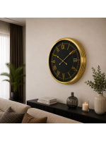 Gold Prestij Roma 60 x 60 cm Metal Duvar Saati
