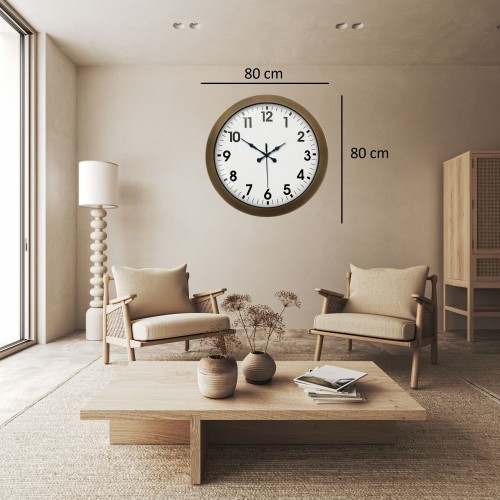 Eskitme Klasik Büyük Boy 80 cm Metal Duvar Saati