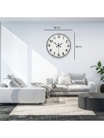 Beyaz Klasik Büyük Boy 80 cm Metal Duvar Saati